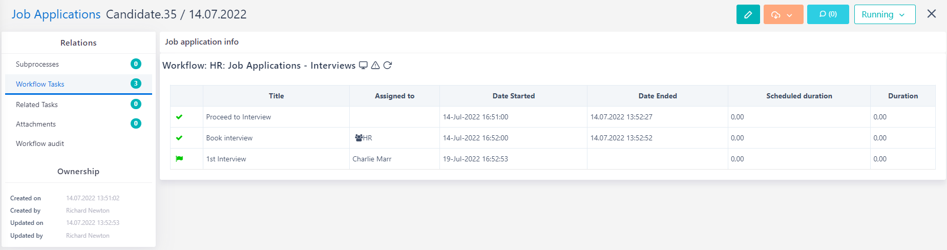 Run App Workflow | Comidor Platform